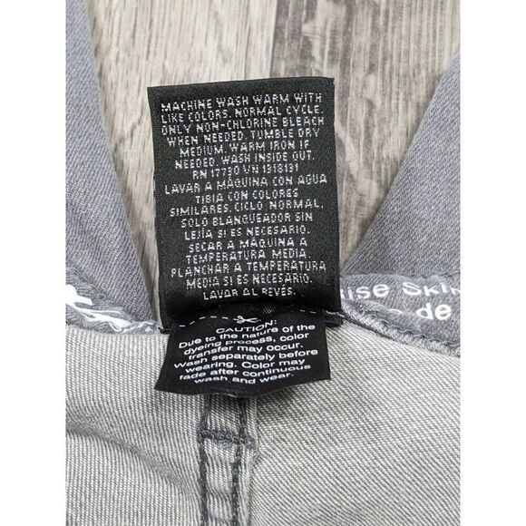 (3/$35) Mossimo Size 2 R Pockets Power Stretch Mid Rise Skinny Denim Grey Jeans - Picture 5 of 10